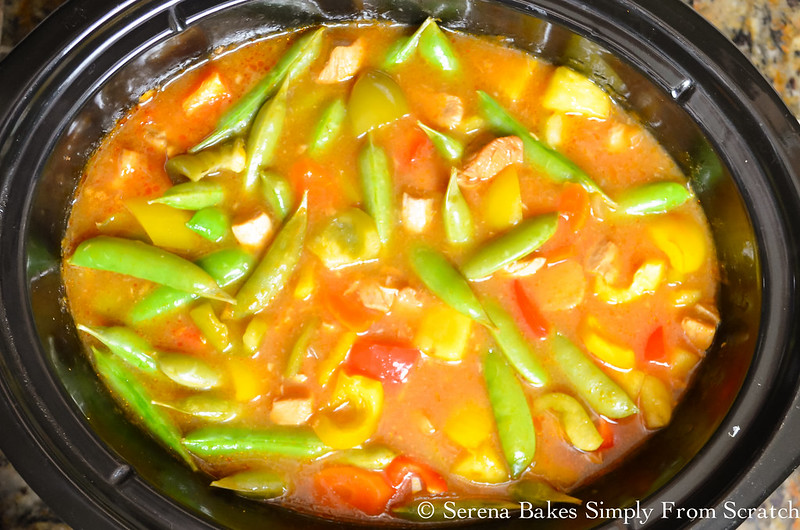 Crockpot Sweet and Sour Chicken is an easy to make one pot meal.