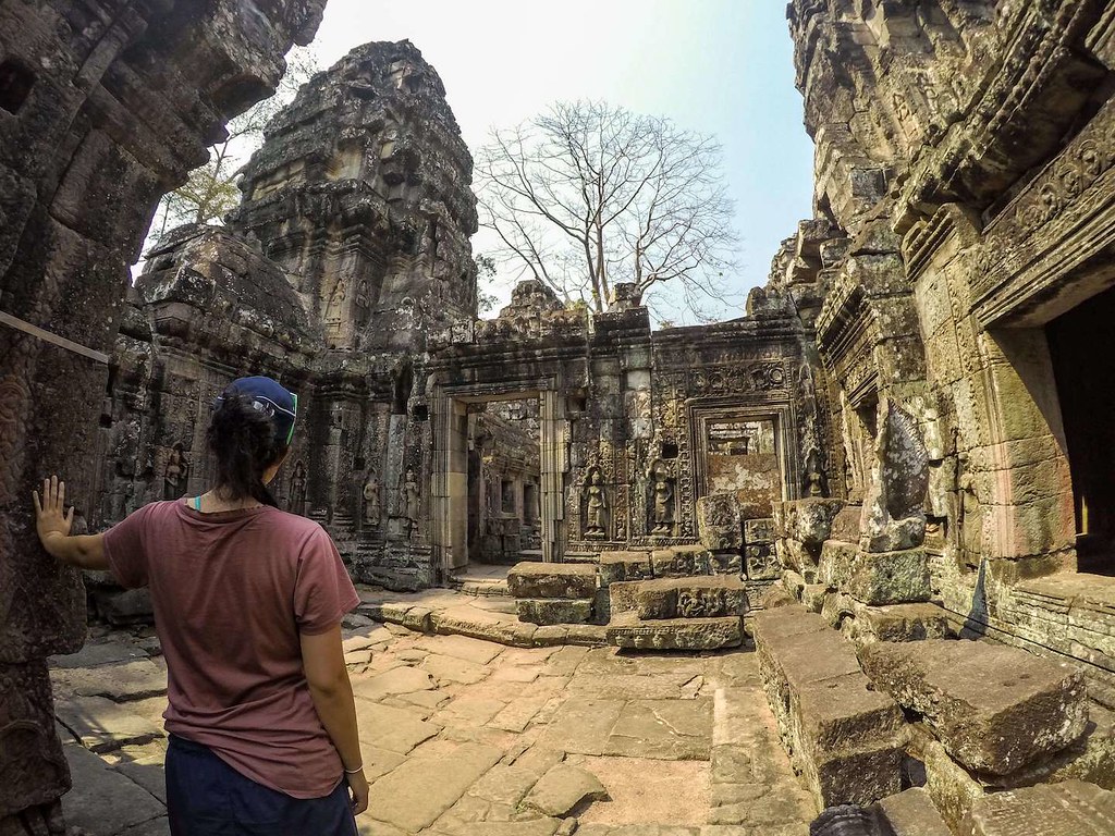 Me in Ably shirt at Angkor Wat