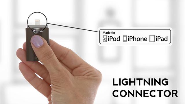 IPad external memory directly through the Lighting to add capacity