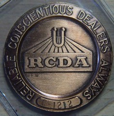 Retail Coin Dealers Association medal obverse