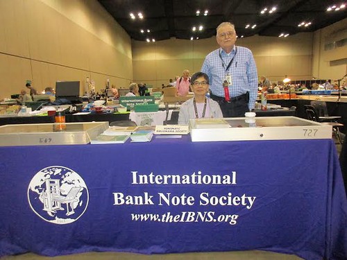 Phung and Howard Daniel representing the International Bank Note Society and Numismatic Bibliomania Society at the 40th International Paper Money Show