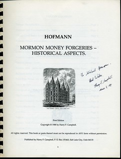 Mormon Money Forgeries cover
