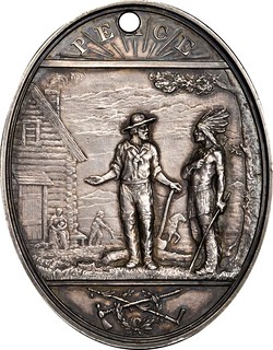 James Garfield Indian Peace medal reverse