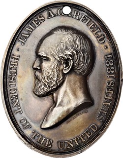 James Garfield Indian Peace medal obverse