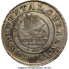 Continental Dollar in silver obverse