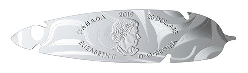 Canada Eagle Feather coin reverse