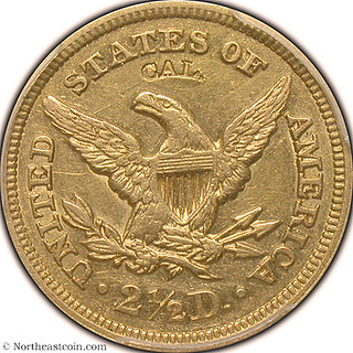 1848 $2.50 CAL. Gold Liberty reverse
