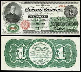 1862 One Dollar greenback