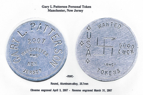 Gary Patterson personal swastika token