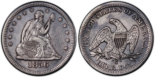 SSCA 1856 S over s PCGS XF45