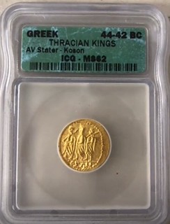 Greek Tracian gold stater slabbed