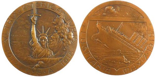 SINKING OF THE LUSITANIA medal