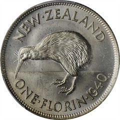 1940 New Zealand Florin reverse