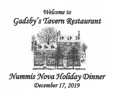Nummis Nova 2019-12 Gadsby's Menu