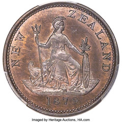 1879 Victoria Specimen Pattern Penny Token reverse