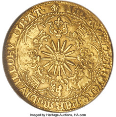 Elizabeth I Gold Ship Ryal reverse
