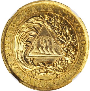 1890 Central American Union Pact Gold Medal obverse