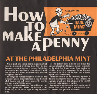 Mint How to Make a Penny Brochure Philadelphia front