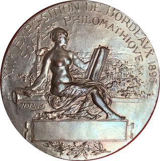 French Provincial Belle Epoche Bordeaux medal reverse