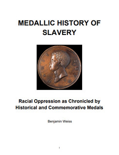 MEDALLIC HISTORY OF SLAVERY book cover
