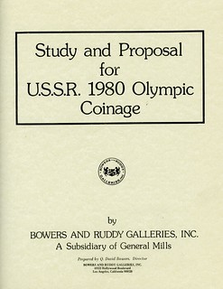 Bowers & Ruddy 1980 Olympic Coinage Proposal