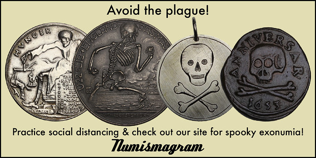 E-Sylum Numismagram ad30 Avoid the Plague