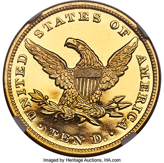 1858 Proof Liberty Eagle reverse