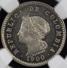 1900 Colombia 5 Centavos Pattern obverse