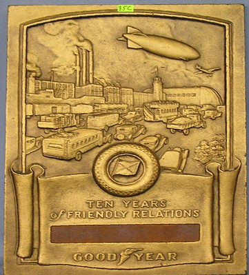 Goodyear medallic Art plaque
