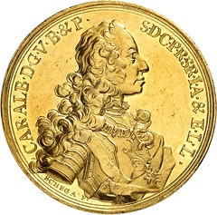 Lot 3380 Bavaria Charles Albert 10 ducats 1739 obverse