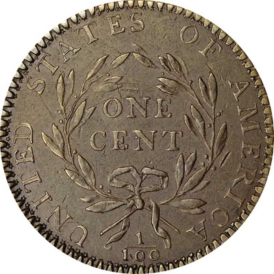 1794 Starred Reverse Cent