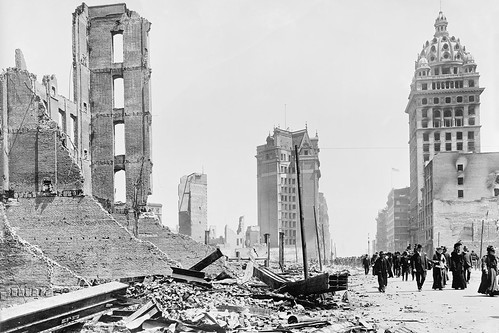 San Francisco's Market Street after the 1906 earthquake