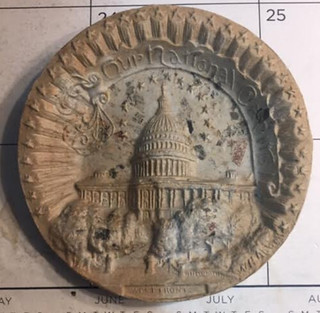 Macerated currency U.S. Capitol plate front