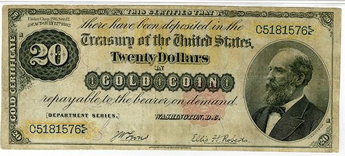 1882 Gold Certificate