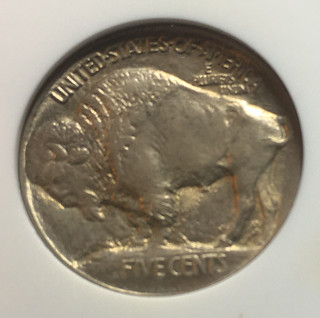 Close-up Rev. Image 1913 Type I Buffalo Nickel