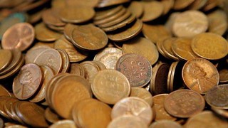 Piles of pennies
