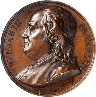 Armand Caque Benjamin Franklin Medal obverse
