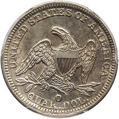 1854-O Huge O quarter dollar  reverse