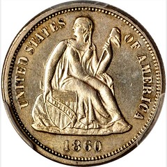 1860 Liberty Seated Dime obverse