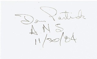 Don Partrick Autograph
