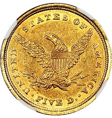 1839-C Half Eagle reverse