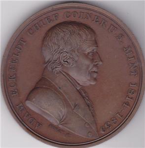 1839 Adam Eckfeldt Retirement Medal obverse