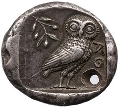 Silver tetradrachm of Athens