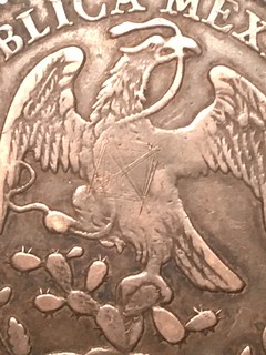 Samuel Milton Taylor Confederate treasury Mexican 8 reales closeup2