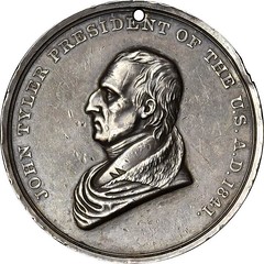 1841 John Tyler Indian Peace Medal obverse