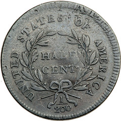 1795 HAlf Cent on Talbot planchet reverse