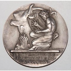 French Gas and Electricity Medal obverse