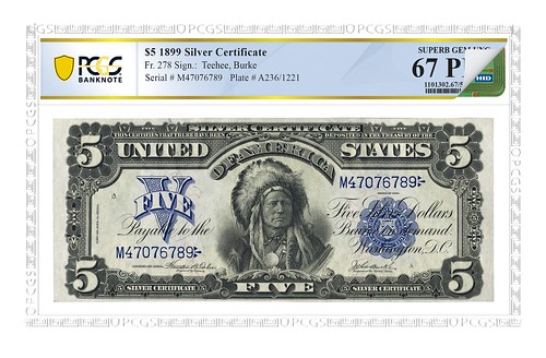 PCGS NFC 1899 $5 Silver Certificate
