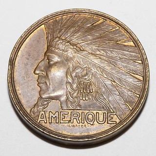 1931 Paris Colonial Exhibition Amerique Medal obverse
