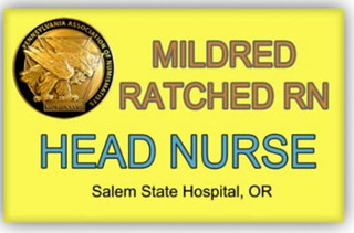 PAN Fall 2020 Nurse badge Mildred Ratched RN